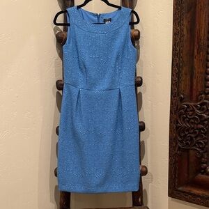 Ann Taylor Blue Textured Mini Dress